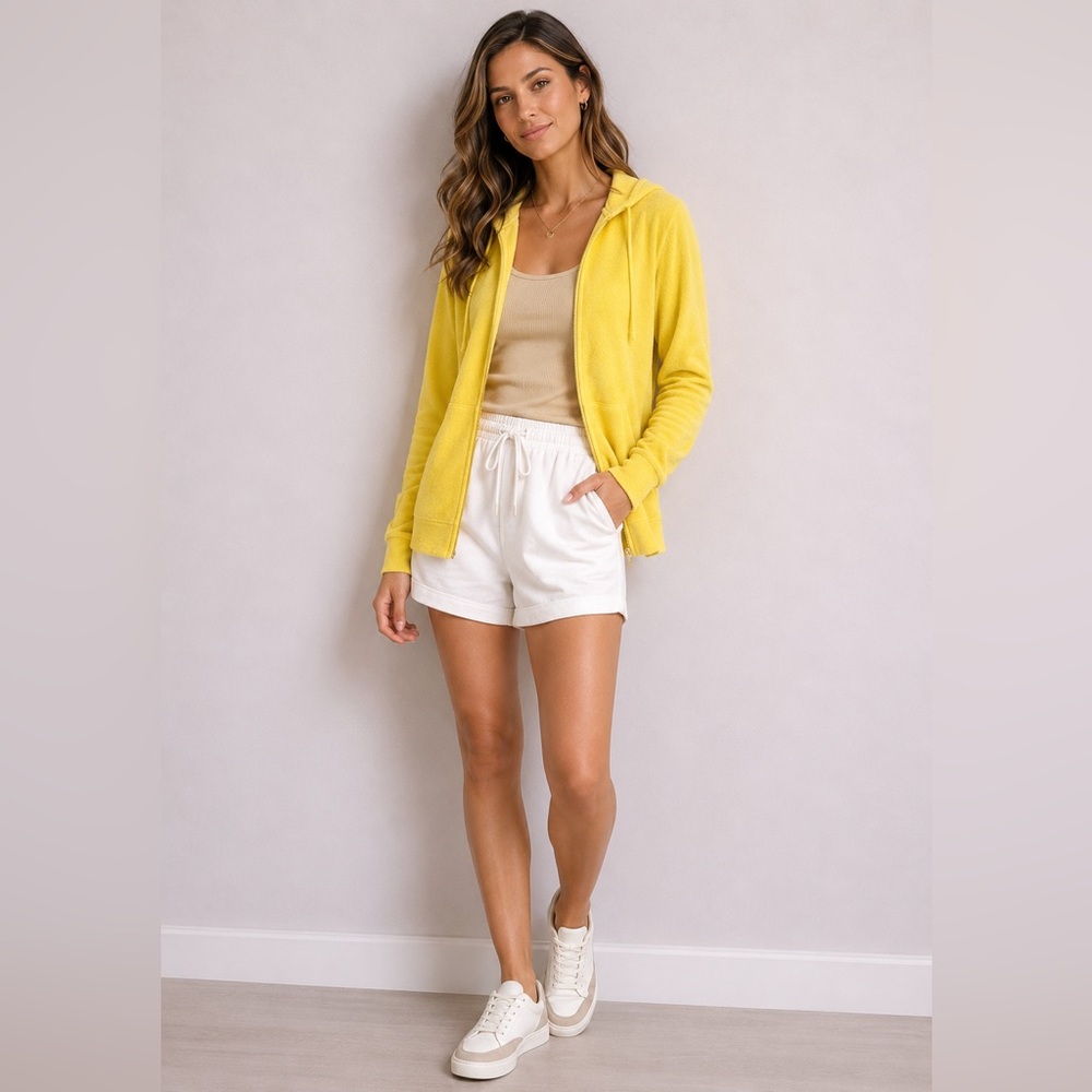 Magnolia Terry Cotton Zip-up Hoodie